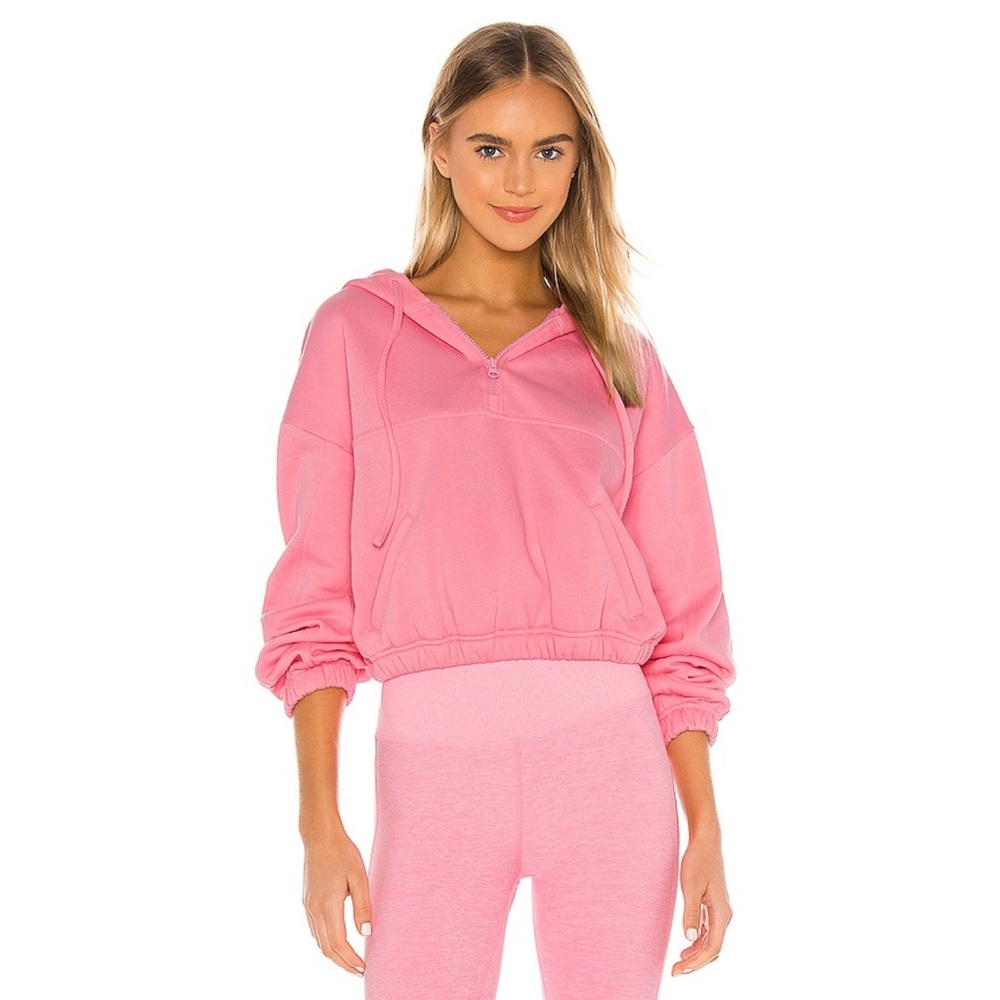 ALO Yoga Stadium Half Zip Hoodie, medium, Pink